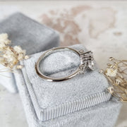 1.20 CT Oval Cluster CVD D/VS1 Diamond Engagement Ring - Barbara Maison 