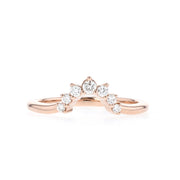 0.15 Stones V-Shaped Moissanite Wedding Band