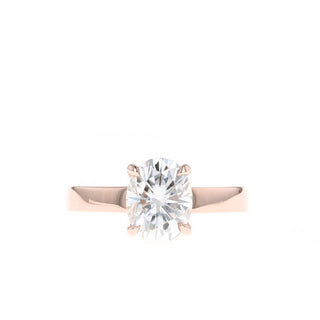 0.84 CT-2.72 CT Oval Cut Solitaire Engagement Ring - Barbara Maison 