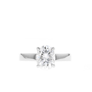 0.84 CT-2.72 CT Oval Cut Solitaire Engagement Ring - Barbara Maison 