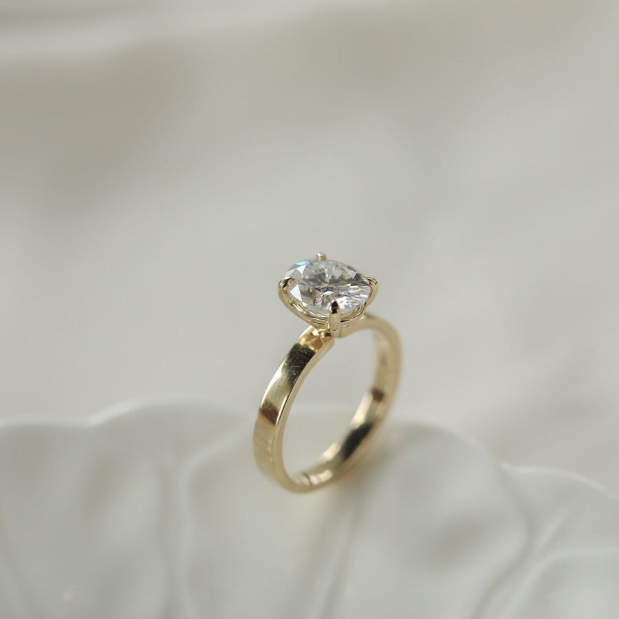 0.84 CT-2.72 CT Oval Cut Solitaire Engagement Ring - Barbara Maison 