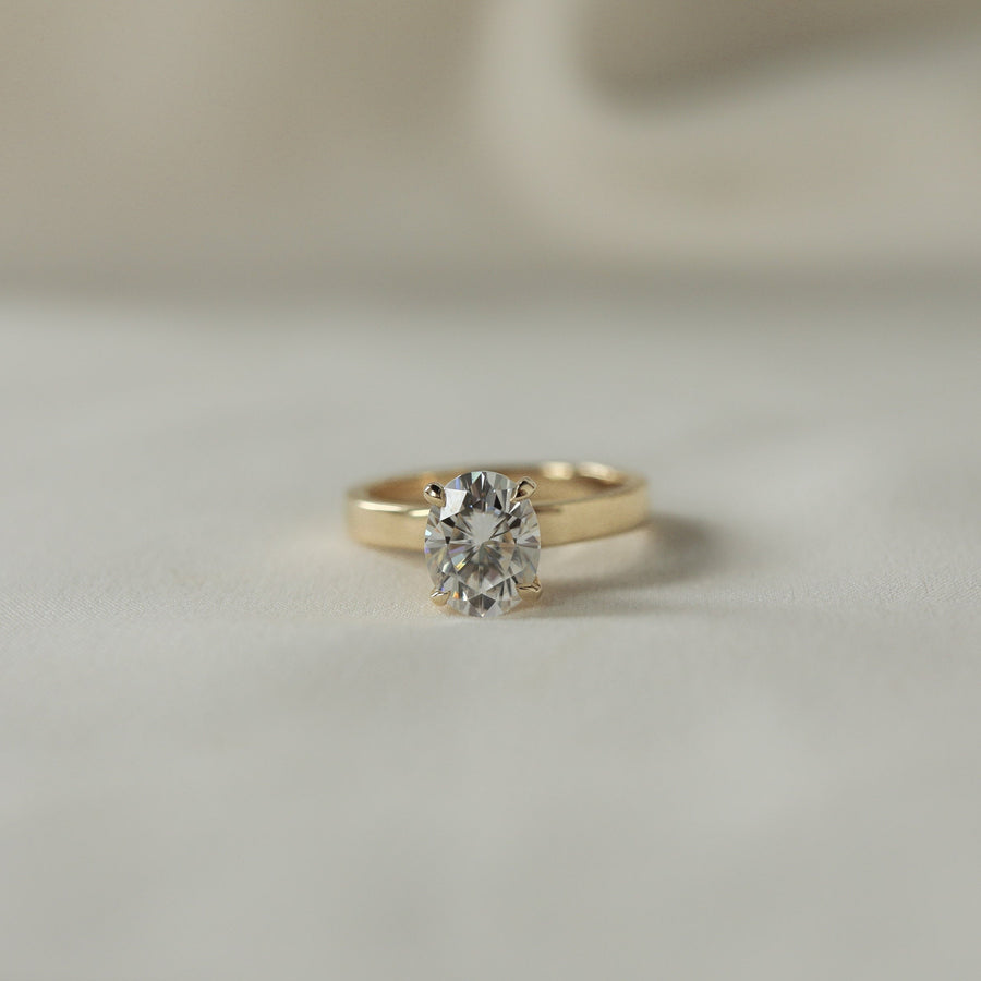 0.84 CT-2.72 CT Oval Cut Solitaire Engagement Ring - Barbara Maison 