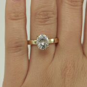 0.84 CT-2.72 CT Oval Cut Solitaire Engagement Ring - Barbara Maison 