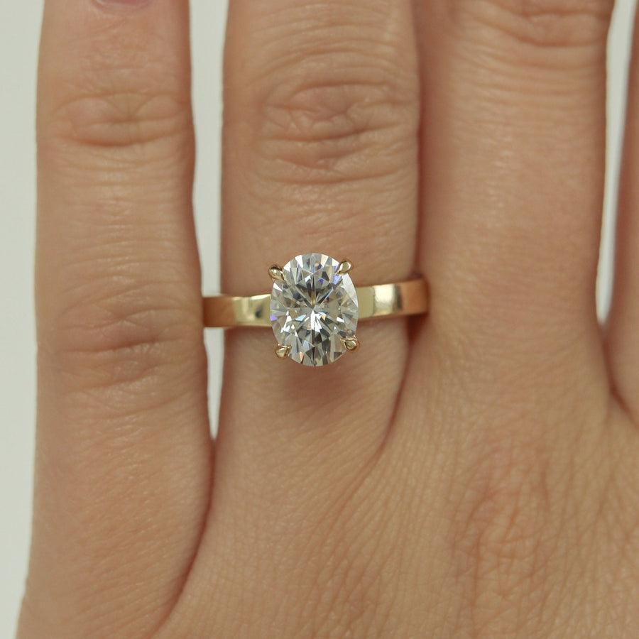 0.84 CT-2.72 CT Oval Cut Solitaire Engagement Ring - Barbara Maison 