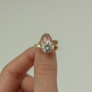 0.84 CT-2.72 CT Oval Cut Solitaire Engagement Ring - Barbara Maison 