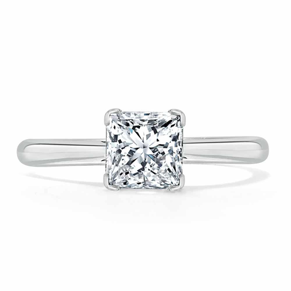 1.0 CT Cushion Cut Moissanite Solitaire Engagement Ring - Barbara Maison 