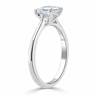 1.0 CT Cushion Cut Moissanite Solitaire Engagement Ring - Barbara Maison 