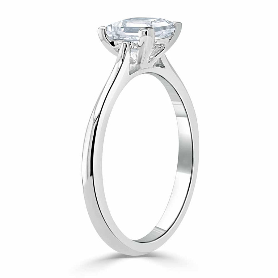 1.0 CT Cushion Cut Moissanite Solitaire Engagement Ring - Barbara Maison 