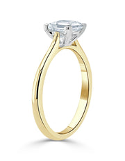 1.0 CT Cushion Cut Moissanite Solitaire Engagement Ring - Barbara Maison 