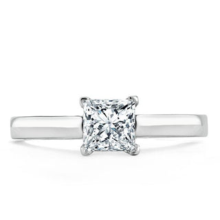 1.0 CT Princess Cut Solitaire Moissanite Engagement Ring - Barbara Maison 