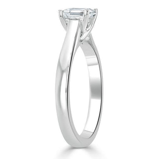 1.0 CT Princess Cut Solitaire Moissanite Engagement Ring - Barbara Maison 