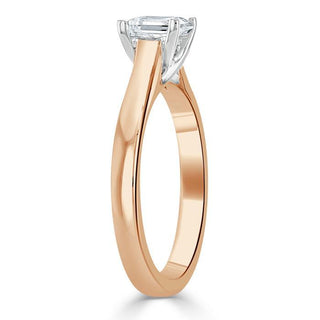 1.0 CT Princess Cut Solitaire Moissanite Engagement Ring - Barbara Maison 