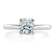 1.0 CT Cushion Cut Solitaire Moissanite Engagement Ring - Barbara Maison 