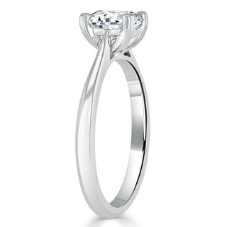 1.0 CT Cushion Cut Solitaire Moissanite Engagement Ring - Barbara Maison 