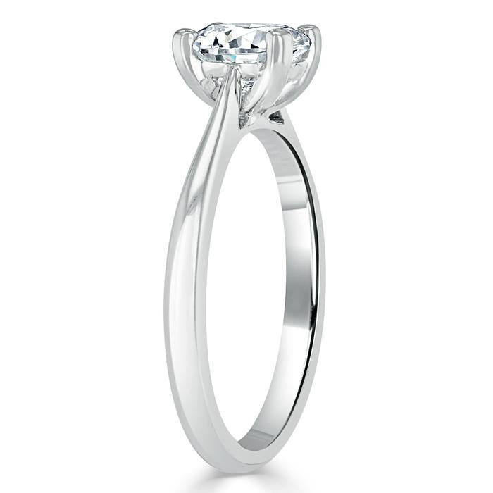 1.0 CT Cushion Cut Solitaire Moissanite Engagement Ring - Barbara Maison 