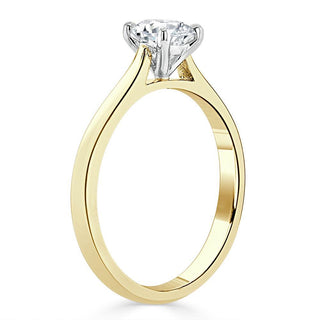 1.0 CT Cushion Cut Solitaire Moissanite Engagement Ring - Barbara Maison 