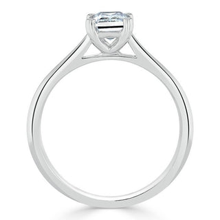 1.0 CT Emerald Cut Moissanite Solitaire Engagement Ring - Barbara Maison 