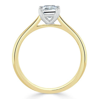 1.0 CT Emerald Cut Moissanite Solitaire Engagement Ring - Barbara Maison 