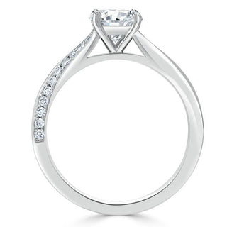 1.25 CT Cushion Cut Solitaire Moissanite Engagement Ring - Barbara Maison 