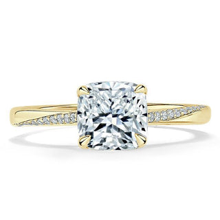 1.25 CT Cushion Cut Solitaire Moissanite Engagement Ring - Barbara Maison 