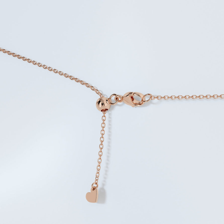 0.35 TCW Round Moissanite Diamond Evil Eye Necklace - Barbara Maison 