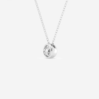 0.5 carat round moissanite necklace