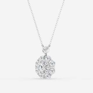 1.51 TCW Round Moissanite Diamond Vintage Multidimensional Pendant Necklace - Barbara Maison 