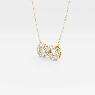 1.0 TCW Round Moissanite Diamond Infinity Necklace - Barbara Maison 