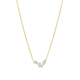 0.48 TCW Pear & Marquise Moissanite Diamond Multi Stones Pendent Necklace - Barbara Maison 