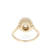 0.84 CT Oval Cut Double Halo Moissanite Engagement Ring - Barbara Maison 