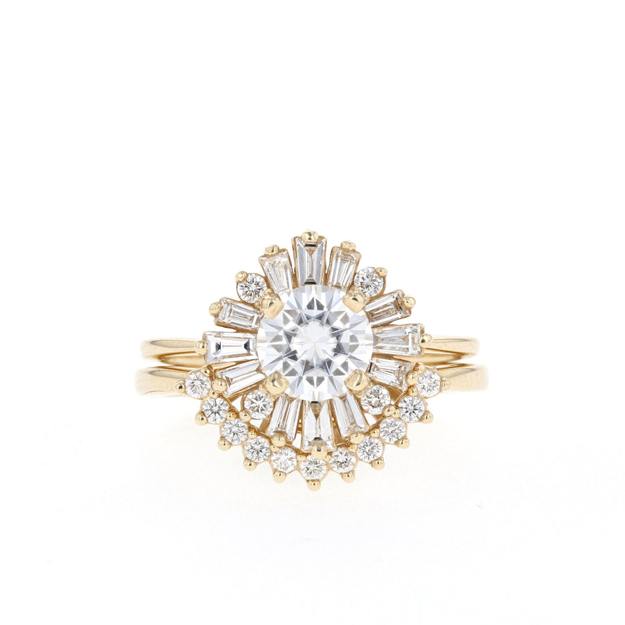 0.16 Swirl Moissanite Wedding Band