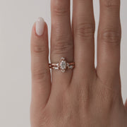 0.14 Baguette Open Moissanite Wedding Band