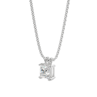 0.25 CT- 1.0 CT Princess Solitaire F/VS Lab Grown Diamond Necklace - Barbara Maison 