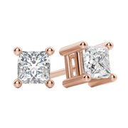 0.50 CT-2.0 CT Princess Solitaire CVD F/VS Diamond Earrings - Barbara Maison 