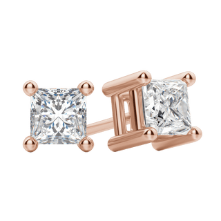 0.50 CT-2.0 CT Princess Solitaire F/VS Lab Grown Diamond Earrings - Barbara Maison 