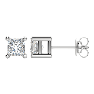 0.50 CT-2.0 CT Princess Solitaire F/VS Lab Grown Diamond Earrings - Barbara Maison 