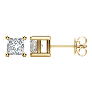 0.50 CT-2.0 CT Princess Solitaire F/VS Lab Grown Diamond Earrings - Barbara Maison 