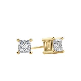 0.50 CT-2.0 CT Princess Solitaire F/VS Lab Grown Diamond Earrings - Barbara Maison 