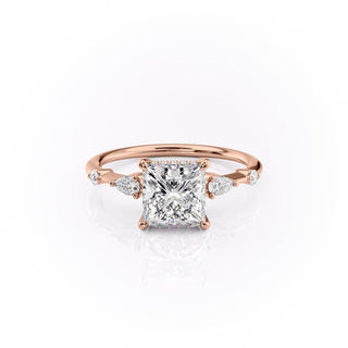 2.08 CT Princess Cut Solitaire Dainty Style Moissanite Engagement Ring - Barbara Maison 