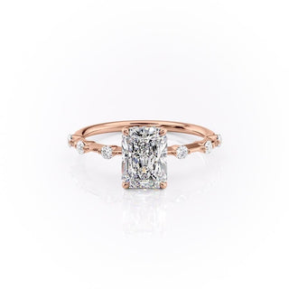 2.0 CT Radiant Solitaire Dainty Style Moissanite Engagement Ring - Barbara Maison 