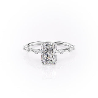 2.0 CT Radiant Solitaire Dainty Style Moissanite Engagement Ring - Barbara Maison 