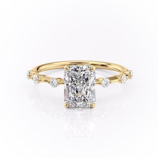 2.0 CT Radiant Solitaire Dainty Style Moissanite Engagement Ring - Barbara Maison 