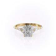 2.0 CT Radiant Cut Cluster Moissanite Engagement Ring - Barbara Maison 