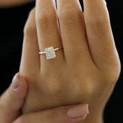 2.43 CT Radiant Cut Solitaire Style Moissanite Engagement Ring - Barbara Maison 