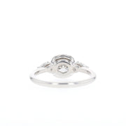 0.96 CT Cushion Cut 3 Stones Moissanite Engagement Ring - Barbara Maison 