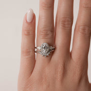 0.15 Stones V-Shaped Moissanite Wedding Band