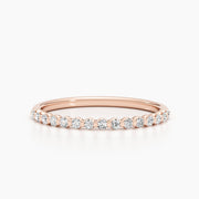 0.3 CT Round Half Eternity Stackable Wedding Band