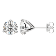 0.50 CT-4.0 CT Round Solitaire CVD F/VS Diamond Earrings - Barbara Maison 
