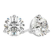 0.50 CT-4.0 CT Round Solitaire CVD F/VS Diamond Earrings - Barbara Maison 