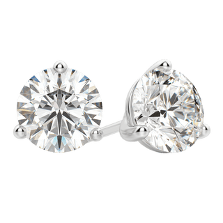 0.50 CT-4.0 CT Round Solitaire CVD F/VS Diamond Earrings - Barbara Maison 